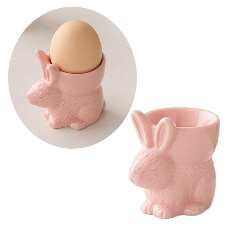 Weißes Porzellan Ostern Hase Eier Tasse Keramik Frühstückshalter für Feiertags- und Alltagsgebrauch Esstischdekoration