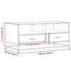 Coffee Table Gray Sonoma 100x50x45 Cm Particleboard and Metal