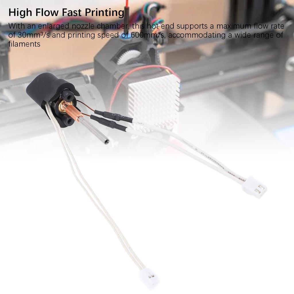 Ceramic Heating Hotend Kit 0.4mm 0.6mm 0.8mm Integrated Nozzle and Heatbreak for Ender 3 V3 Plus 3D Printer