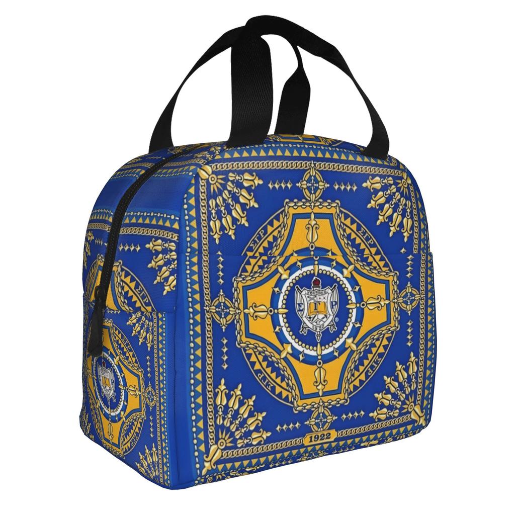 SGRHO1922 Sigma Gamma Rho Insulated Lunch Bag for School Office African American Sorority Portable Cooler Thermal Bento Box