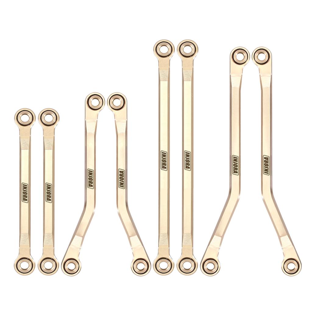INJORA 42g Brass High Clearance Chassis Links Set for 1/18 RC Crawler TRX4M Defender Bronco Upgrade Parts (4M-40)
