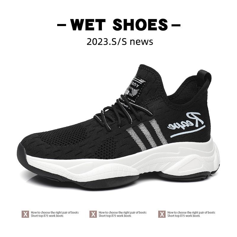 

Мужская обувь очень большого размера, новые сетчатые спортивные туфли лето 2025, модная повседневная обувь, папины кроссовки на толстой подошве с внутренней высотой 44