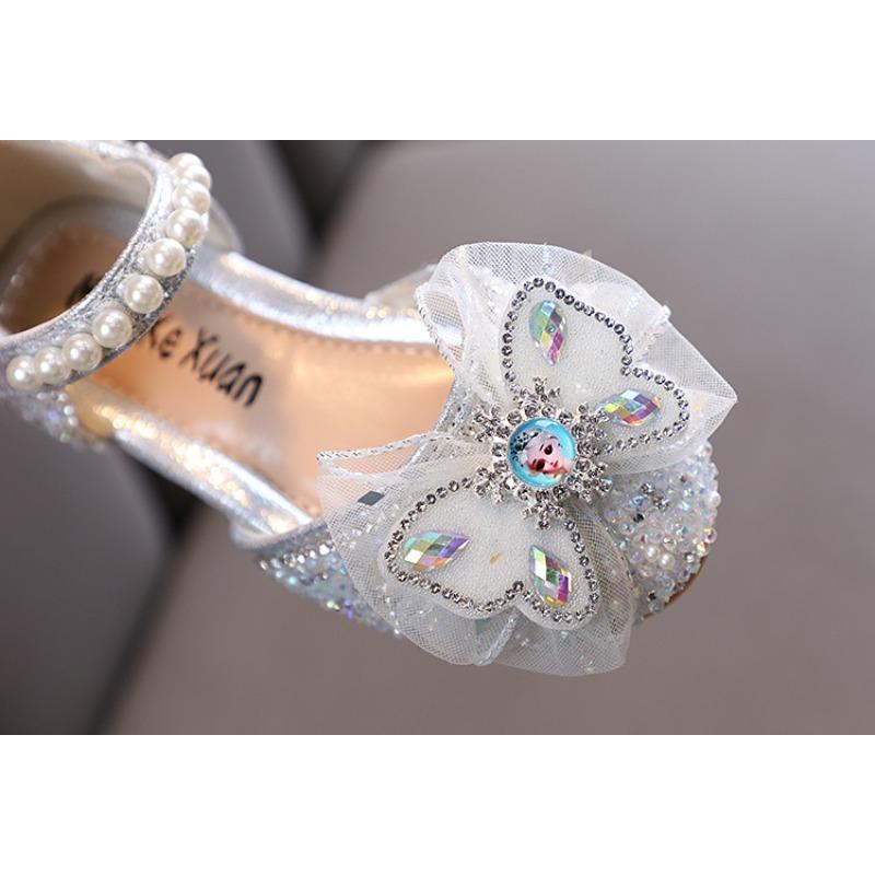 Autumn new style ladylike baby girl girls' princess rhinestone flat shoes, leather shoes, dance performance shoes, sandals