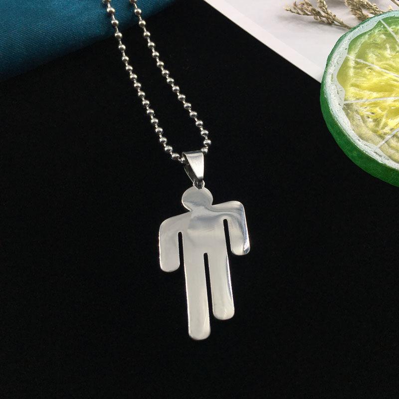 Creative Tilted Head Necklace Fashionable Hip-hop Street Style Unique Fashion High Street Pendant Accessories