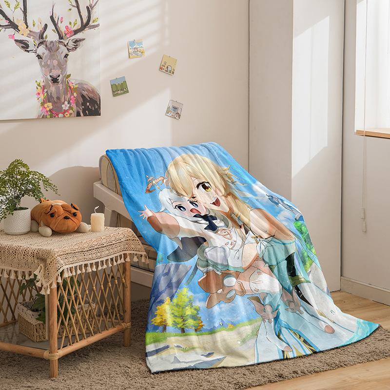 Cartoon Original God Series Flannel Blanket 3D Printed Sofa Blanket Thickened Blanket