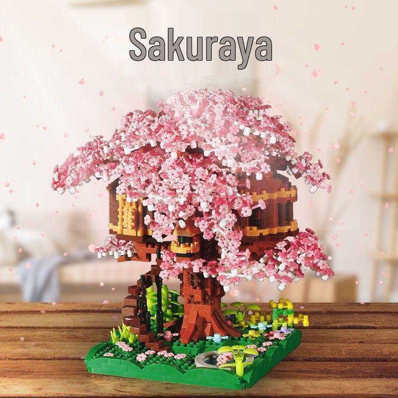 Compatible Purple Cherry Blossom Tree House for Lego with Castle Bouquet, Assembly Toys for Kids, Gift & Exquisite Ornament