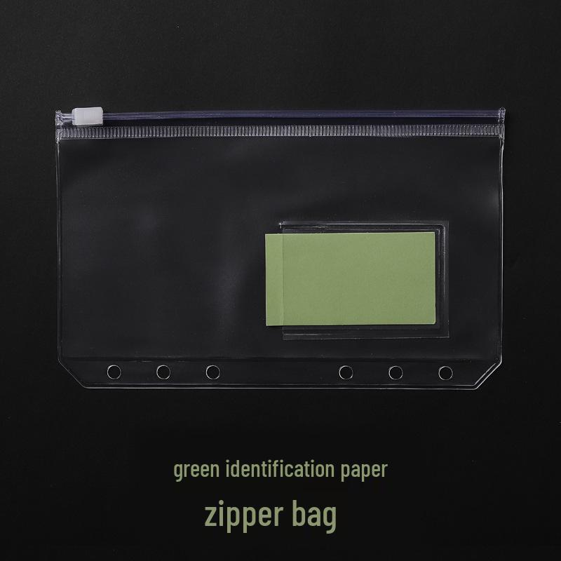 A5/A6 Multi-spec Transparent 6-Hole Zipper Loose-Leaf Notebook & Ticket Planner PVC Storage Bag
