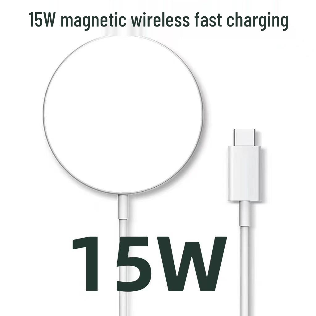 Compatible with Apple 12-16 MagSafe, Fast 15W Magnetic Wireless Charger, N52 Enhanced