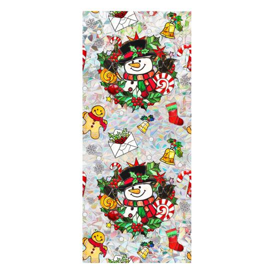 

Радужная оконная пленка с рождественским узором, пленка для защиты конфиденциальности, стеклянная наклейка, водонепроницаемая, статическая, липкая, наклейка на окно для домашнего офиса, класса J