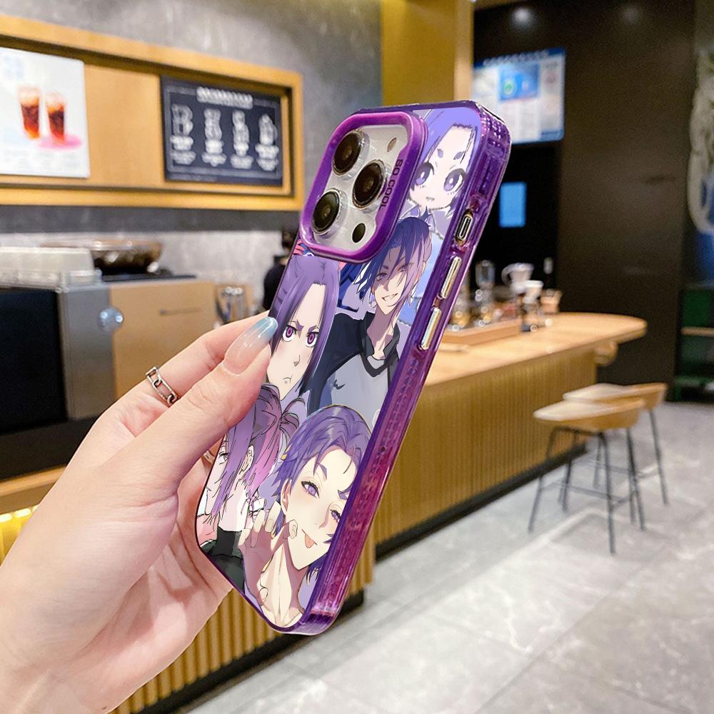 Blue Lock Reo Mikage Purple Translucent Mobile Phone Case for iPhone 17 16 15 14 13 12 11 X XR XS Air Pro Max Plus Cover