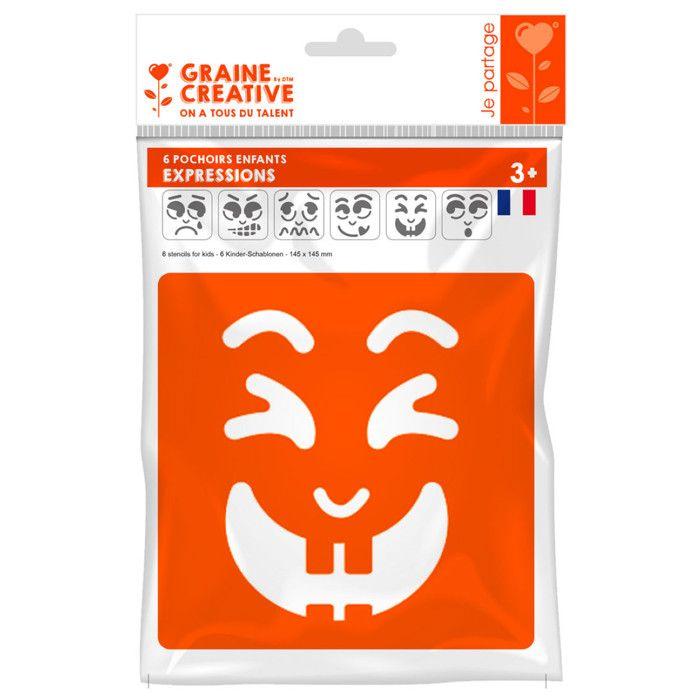 Pochoirs pour enfant Expressions 6 pièces