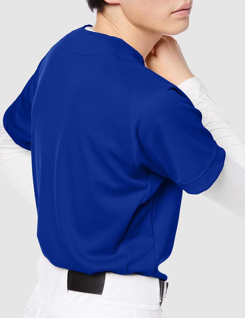 Baseball Uniform 1 Button Baseball D Blue Japan L to Japanese Size [SSK] T-Shirt Men's (63) (Equivalent L)