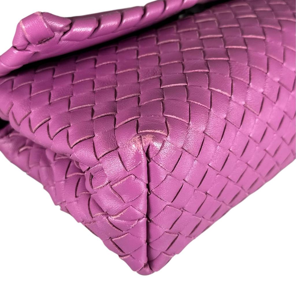 BOTTEGAVENETA INTRECCIATO OLYMPIA Shoulder Bag purple Women used