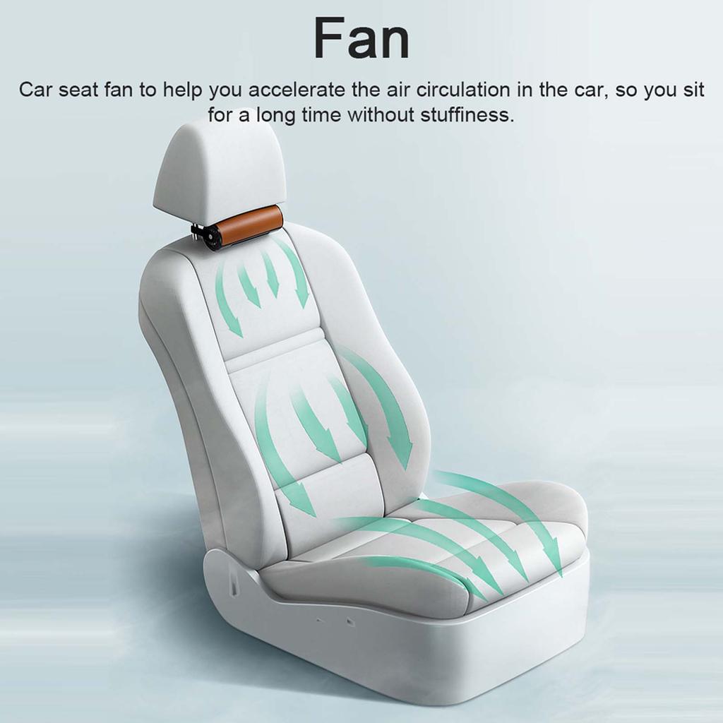 Car Seat Ventilation Fan USB Cooling Fan Air Circulation Electric Fan Low Noise with 3 Adjustable Wind Speeds Switch