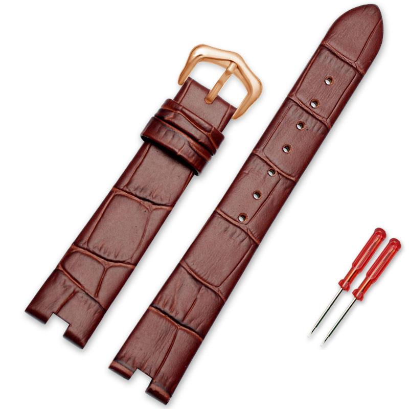 

Ремешок для часов из натуральной кожи для Cartier White Balloon WGBL005 Женский ремешок для часов с пряжкой-пином Черный Красный Розовый с вырезом 16*5 мм Браслет 16mm-5mm