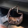 Vintage Soft PU Leather Shoulder Bag Women Large Capacity Crescent Hobo Bag Wide Strap Sling Bag for Work Travel and Casual Outings