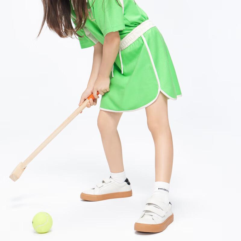 little MO&Co. Girls  Cotton A-Line Skort 120