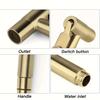 Classic three piece set of gold stainless steel bathroom shower head, high-pressure gun, toilet matching, toilet accessory