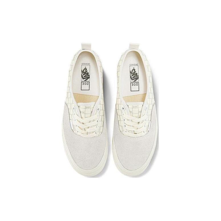Vans Doe X  Vault Authentic Lx Durable Breathable Low-Top Skate Shoes Unisex Sneakers White VN0A5FBDCAB