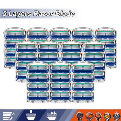 5 Layer Razor Blades Replaceable Heads for Fusione Men Razor Blade Shaving Cassettes Men Shaving Blades