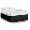 Bed Frame without Mattress Black 140x200 cm Fabric