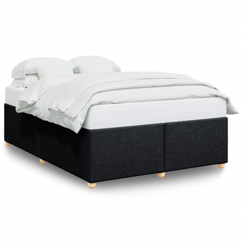 Bed Frame without Mattress Black 140x200 cm Fabric