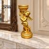 Modern Minimalist Home Accents Retro Angel Candle Holder Cupid Roman Column Stand Vintage Statue Decor Figurine Decorative Candlestick for Wedding,