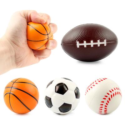 Neuartige Stressabbau-Spielzeuge Gefüllter Baumwoll-Griffball Rugby Basketball Fußball Dekompressions-Entlüftungs-Schaumstoffball