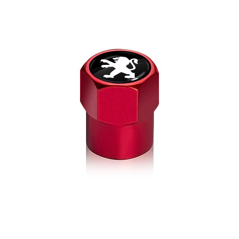 

4 шт. Металлические колпачки на ниппель автомобильного колеса, автомобильные аксессуары для Peugeot 308 408 508 RCZ 208 3008 2008 206 207 108 406 407 408 206 207 208 306 307 Peugeot красный