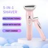 USB Rechargeable 5-in-1 Women's Hair Remover - Multi-functional Trimmer for Nose, Eyebrows, and Sideburns