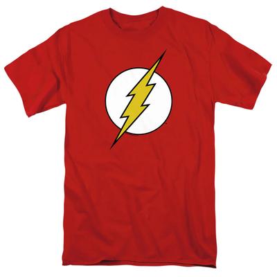 Maglietta da Uomo con Logo Flash DC Rossa Licenza Ufficiale