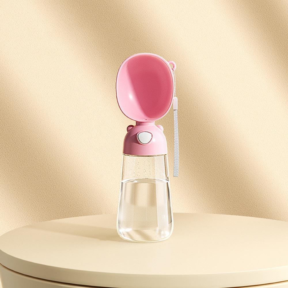 

Leak Proof Puppy Water Bottle Plastic Pet Water Cup Travel Essentials Dog Drinking Bottle Hiking розовый