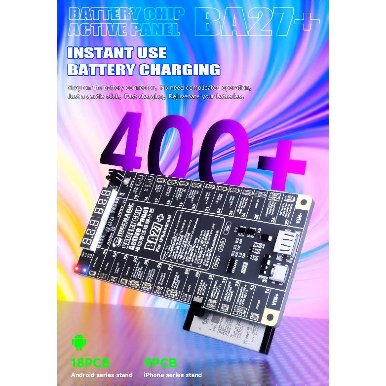 MECHANIC BA27+ Battery Activation Detection Board Battery Fast Charge One-click Activation Tool for IPhone 6s-17PM and Android