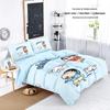 Crayon Shin-chan Cartoon Print Pure Cotton 4-Piece Duvet Cover & Bed Sheet Set for Kids' Dormitory.