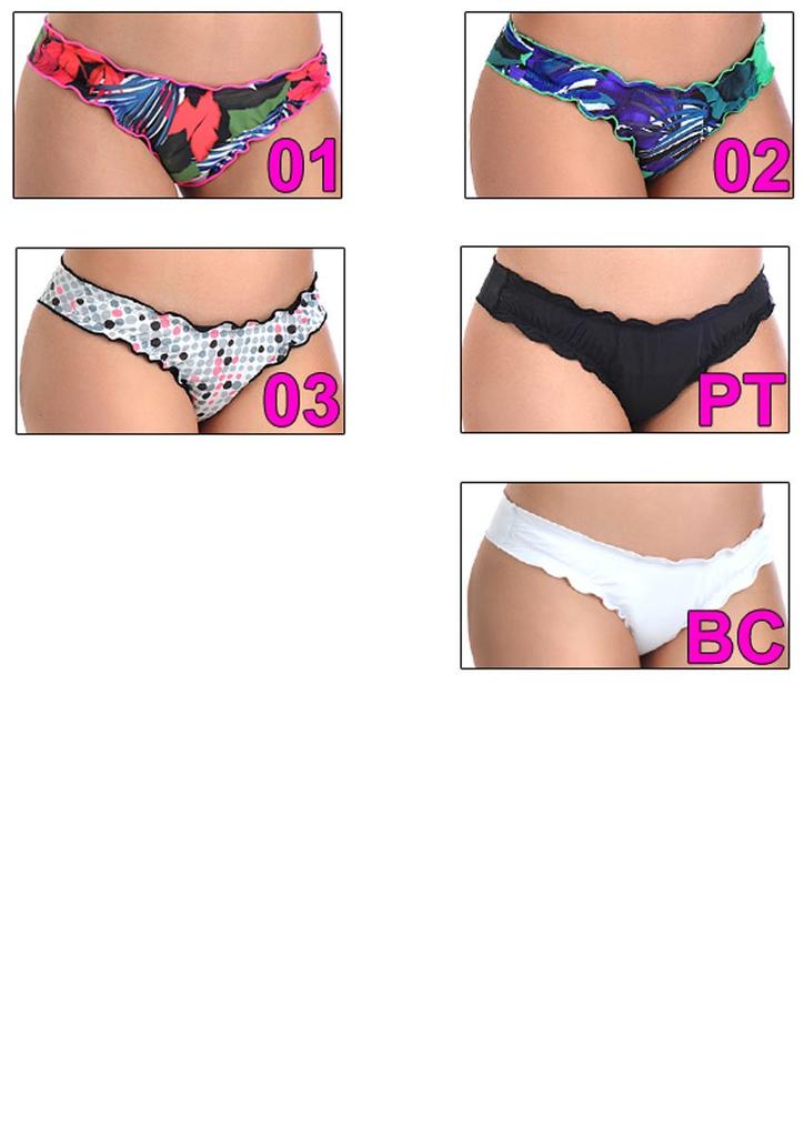 Swimsuit Reversible Ripple Bottom Bikini [Sanas] (L, (PT) Black)