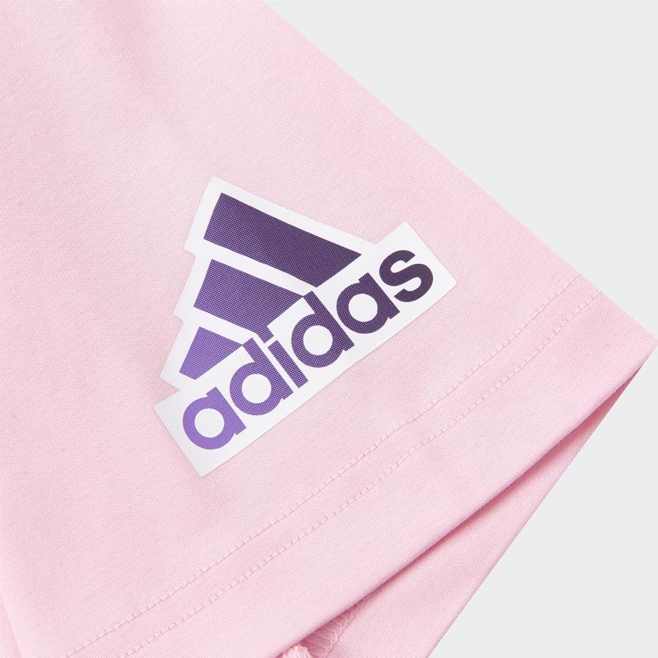 adidas Men's Cartoon Graphic Short Sleeve T-Shirt Pink JE0952