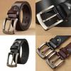 High Quality Men Belt Retro Pin Buckle Genuine Leather Waistband Alloy Buckle Pd401 Brown