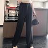 2025 Summer High-Waisted Loose Straight-Leg Drapey Suit Pants with Elastic Back Waistband, Plus Size, High-End Feel.