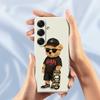 For Samsung Galaxy S25 Case Cool Bear Pattern Printing Straight Edge TPU Phone Back Cover
