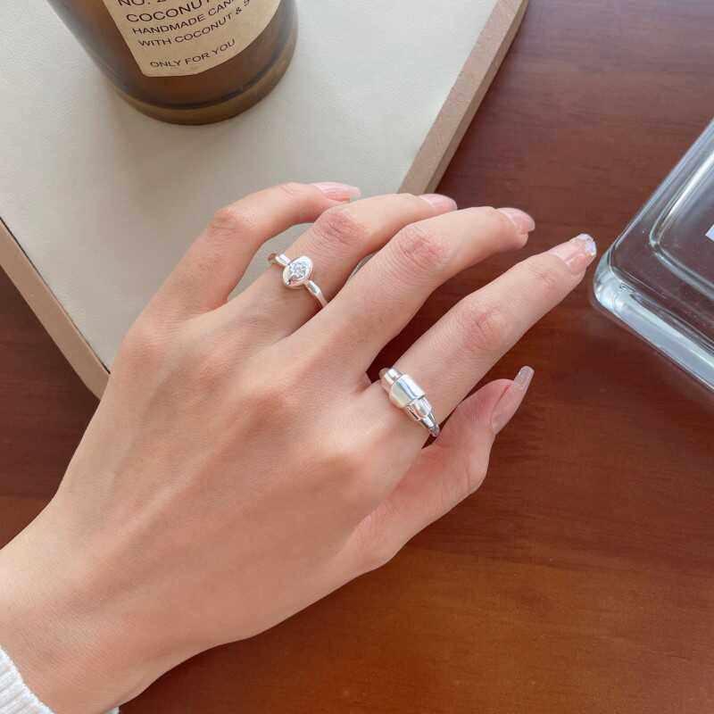 Geometric Hollow Croissant Open Ring for Women - Trendy, Unique Design for Index Finger