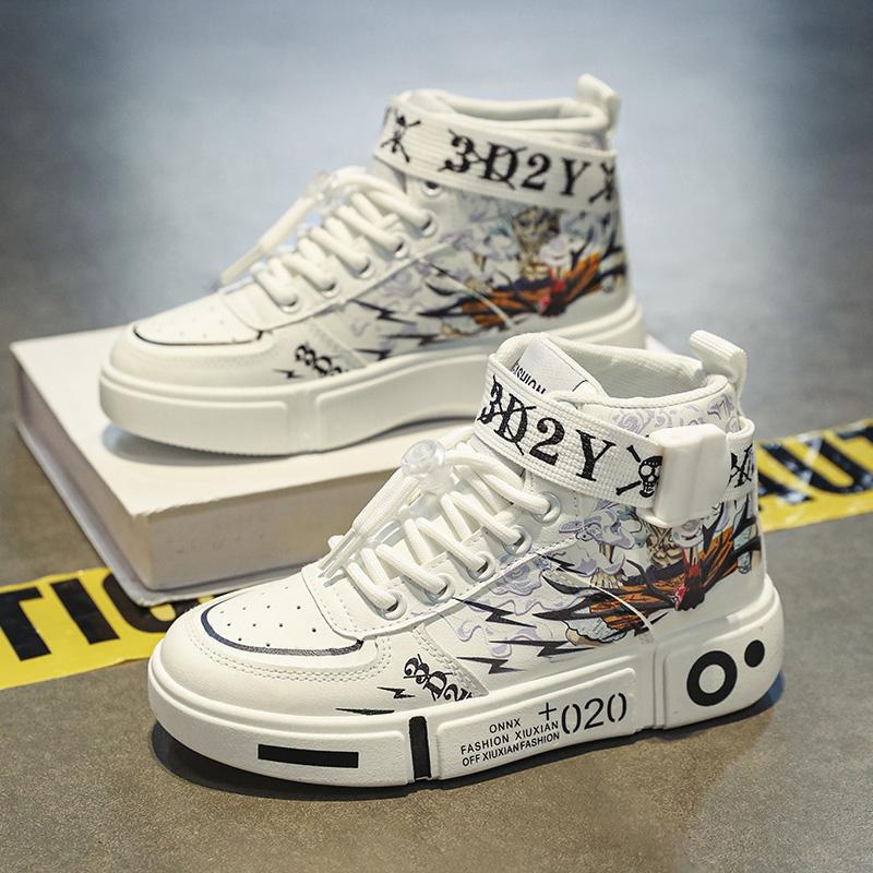 Boys board shoes 2025 autumn and winter 10 middle and older children's sports and leisure shoes 12 boys high-top street dance shoes 15 years old