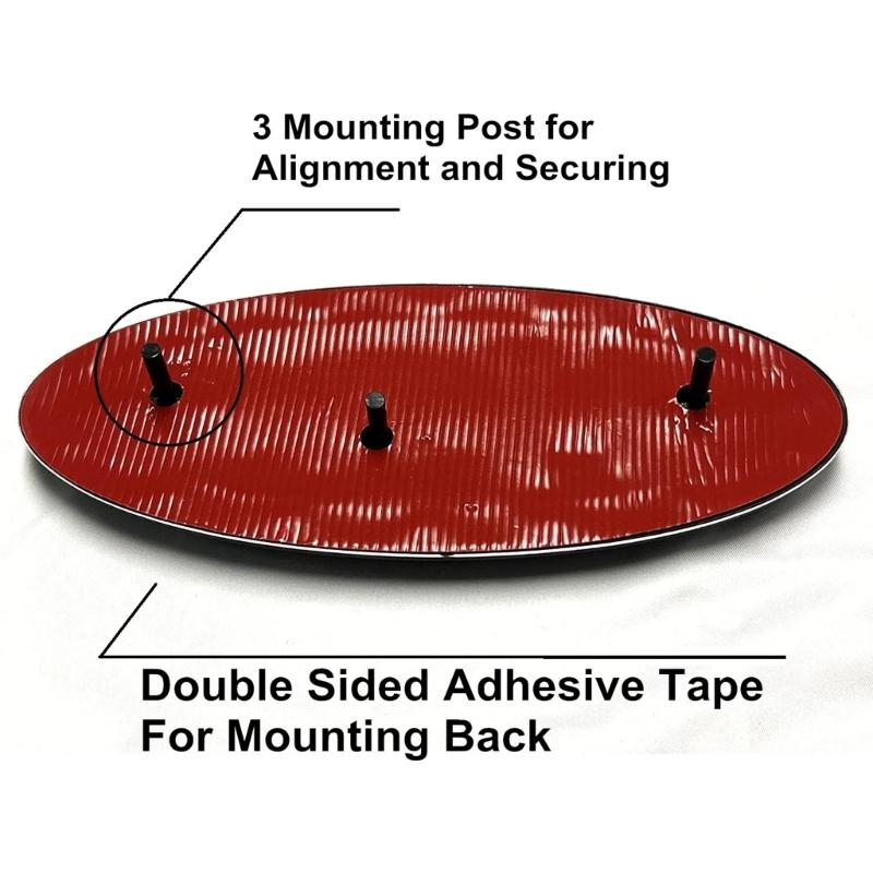 Truck Front Rear Hood Emblem American Flag Designs ABS Base & Aluminum Material Simple Installation for Car F150 F250
