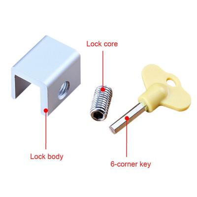 4 Pcs Aluminum Window Limiters for W/for Key Window Safety Locks for Vertical Sliding for Windows Childproof Restrictor