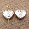 Heart Loose Beads For Valentine Bracelet Necklace DIY Vintage Jewelry Making Supplies For Charm