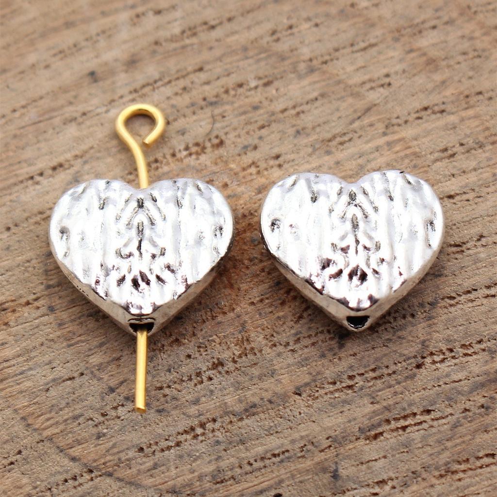 Heart Loose Beads For Valentine Bracelet Necklace DIY Vintage Jewelry Making Supplies For Charm