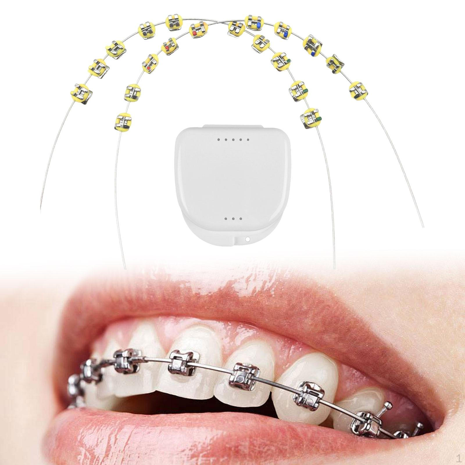 

2x Временные украшения для зубов Брекеты Аксессуары Цепочки Лигатуры Yellow