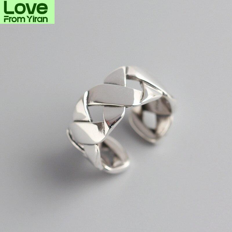 Modish Stylish Sterling Color Woven For Women Rings Smooth Geometric Open Rings JewelryFashion Jewelry