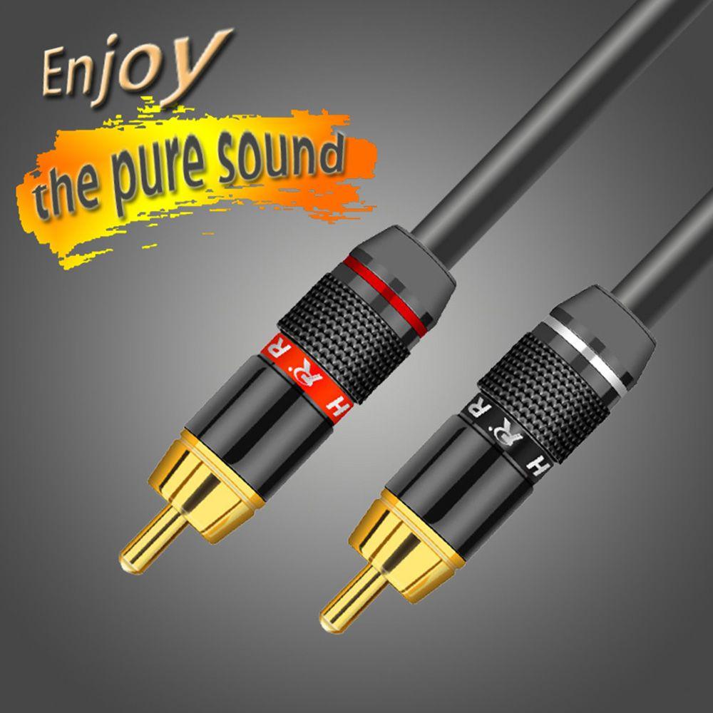 2Pcs Video/Audio RCA Male Adapter RCA Plug Cable Wire Connector Gold Plated