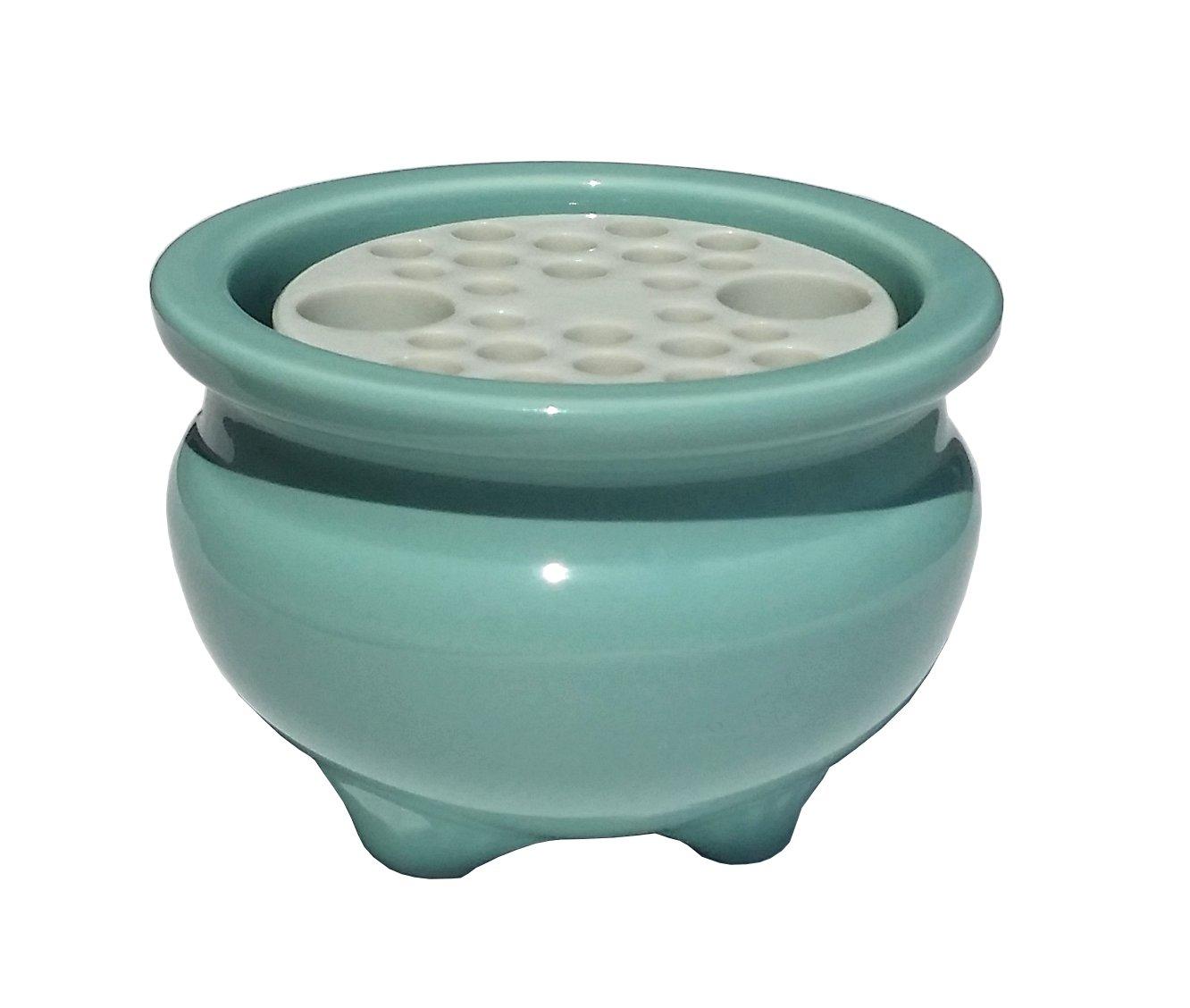 

Nakamura Shoji Incense Holder with Holes, Green, Approx. 10.5 x 10.5 x 7.5 cm