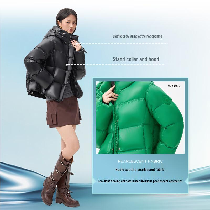 Qianrengang Unisex Hooded Goose Down Jacket Y318739Y